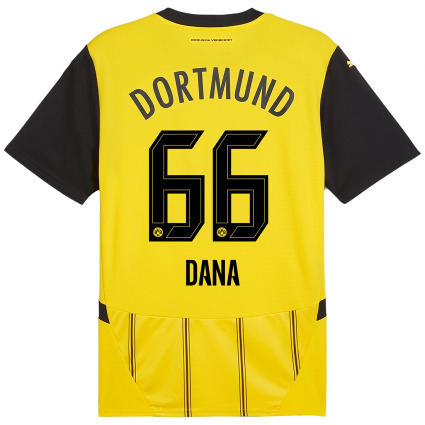 Uomo Maglia Bleckmann Dana #66 Giallo Nero Kit Gara Home 2024/25 Maglietta