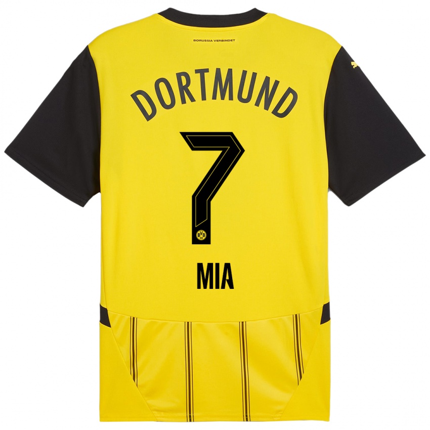 Uomo Maglia Zschocke Mia #7 Giallo Nero Kit Gara Home 2024/25 Maglietta