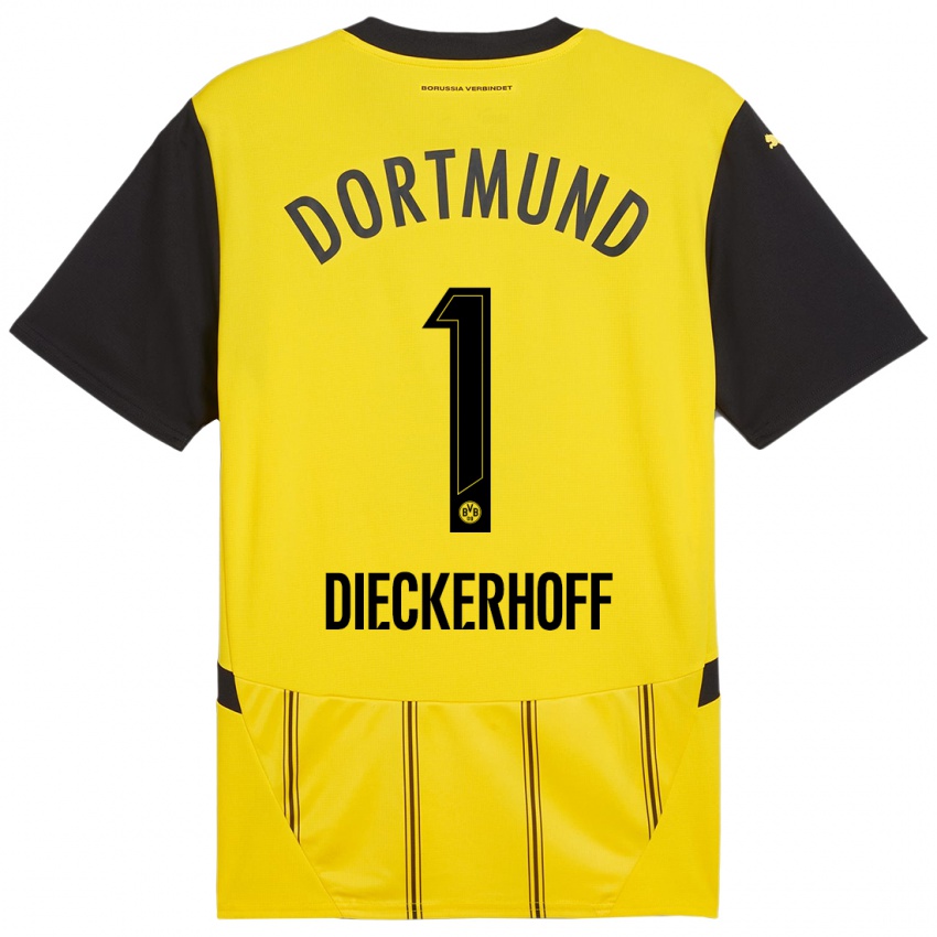 Uomo Maglia Max Dieckerhoff #1 Giallo Nero Kit Gara Home 2024/25 Maglietta