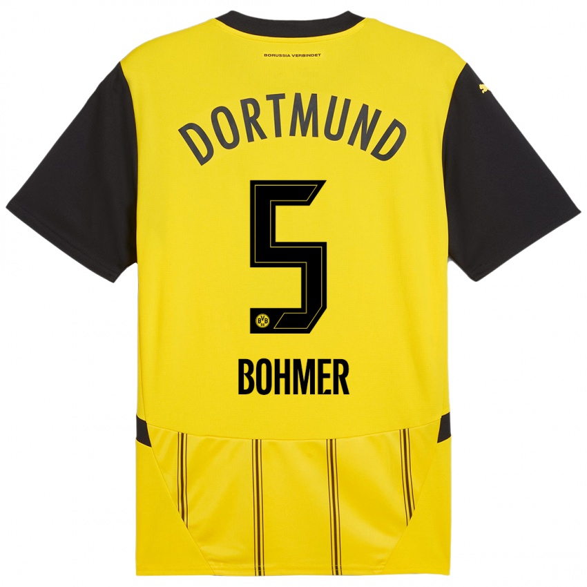 Uomo Maglia Tim Bohmer #5 Giallo Nero Kit Gara Home 2024/25 Maglietta