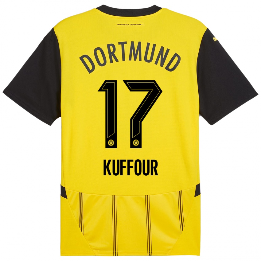 Uomo Maglia Lloyd-Addo Kuffour #17 Giallo Nero Kit Gara Home 2024/25 Maglietta