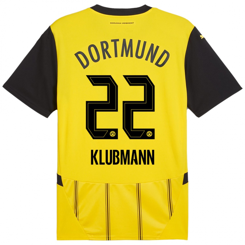 Uomo Maglia Leon Klubmann #22 Giallo Nero Kit Gara Home 2024/25 Maglietta