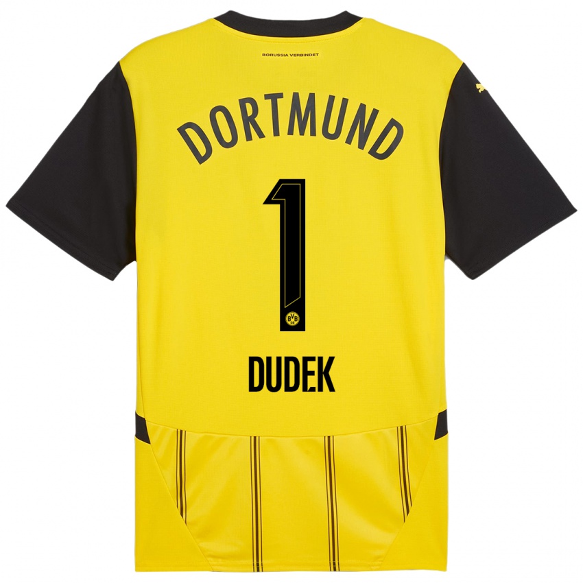 Uomo Maglia Daniel Dudek #1 Giallo Nero Kit Gara Home 2024/25 Maglietta