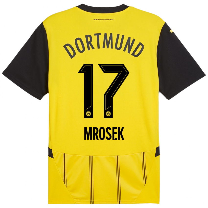 Uomo Maglia Noah Mrosek #17 Giallo Nero Kit Gara Home 2024/25 Maglietta