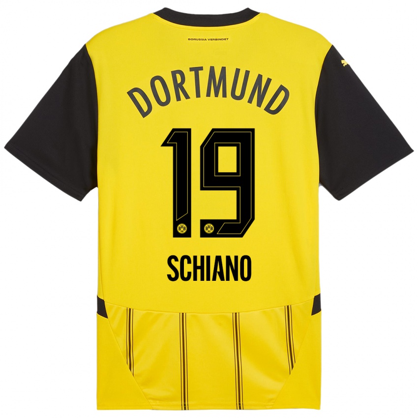 Uomo Maglia Emilio Schiano #19 Giallo Nero Kit Gara Home 2024/25 Maglietta