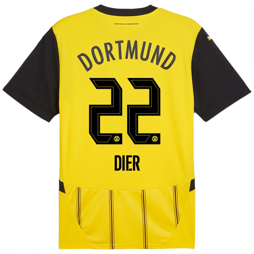 Uomo Maglia Henrik Dier #22 Giallo Nero Kit Gara Home 2024/25 Maglietta