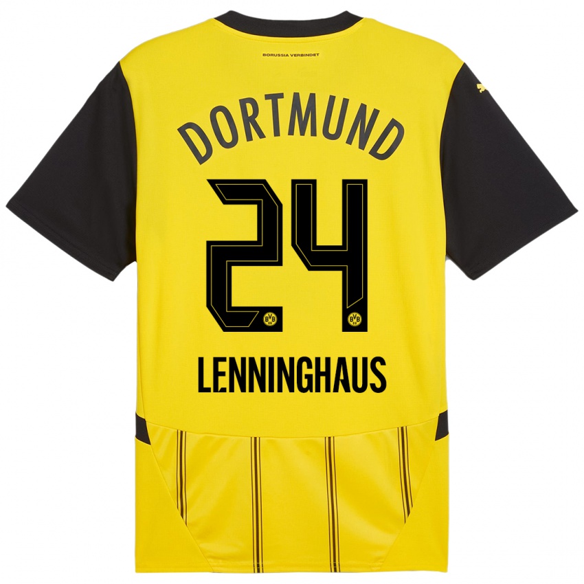 Uomo Maglia Mika Lenninghaus #24 Giallo Nero Kit Gara Home 2024/25 Maglietta