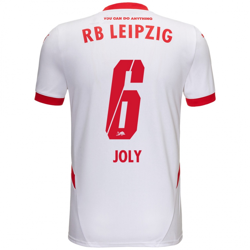 Uomo Maglia Lou-Ann Joly #6 Bianco Rosso Kit Gara Home 2024/25 Maglietta