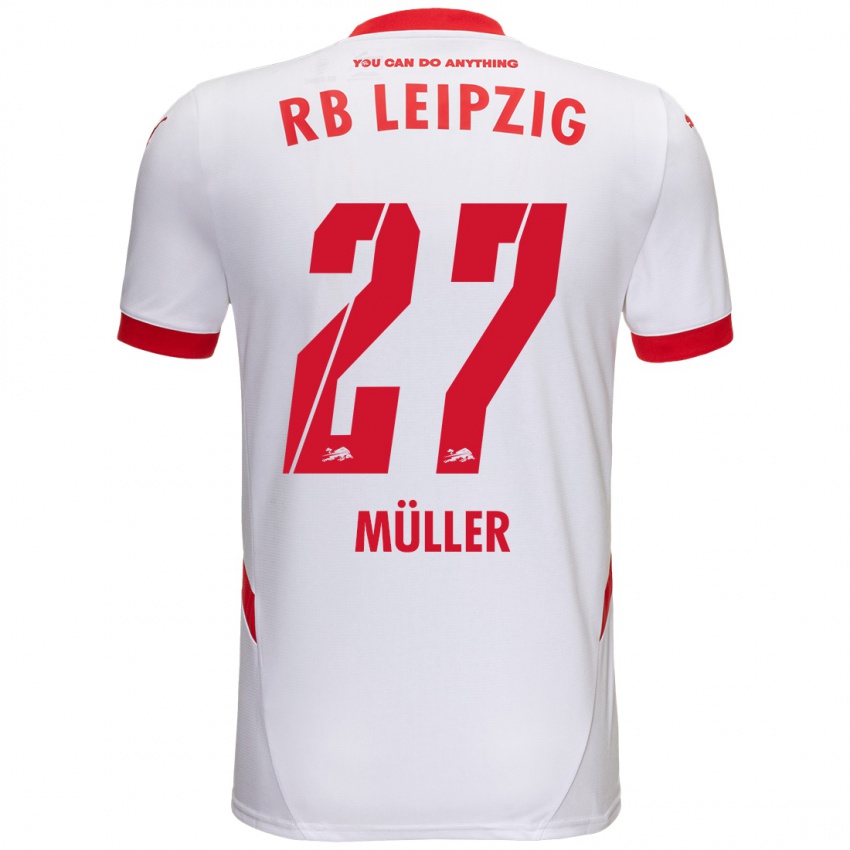 Uomo Maglia Marlene Müller #27 Bianco Rosso Kit Gara Home 2024/25 Maglietta