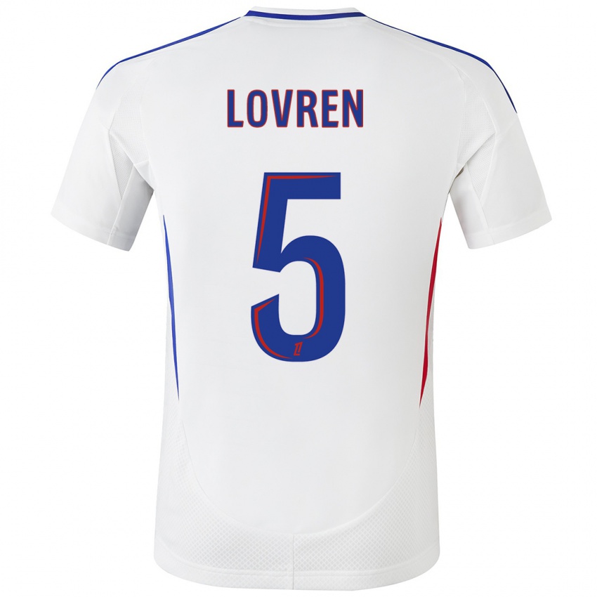 Uomo Maglia Dejan Lovren #5 Bianco Blu Kit Gara Home 2024/25 Maglietta