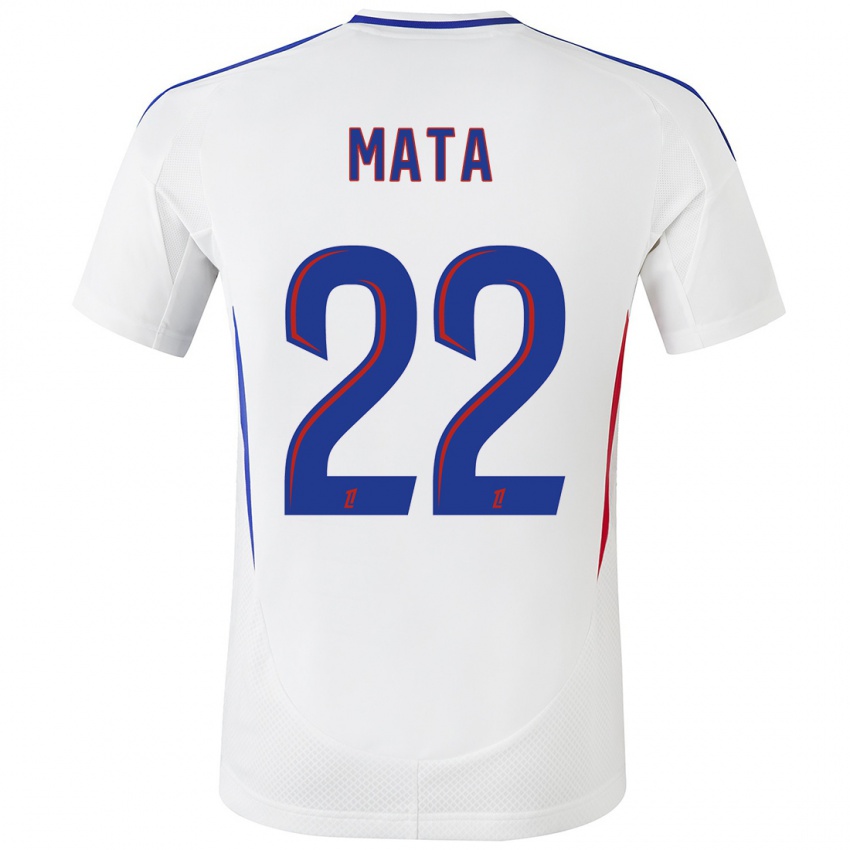 Uomo Maglia Clinton Mata #22 Bianco Blu Kit Gara Home 2024/25 Maglietta