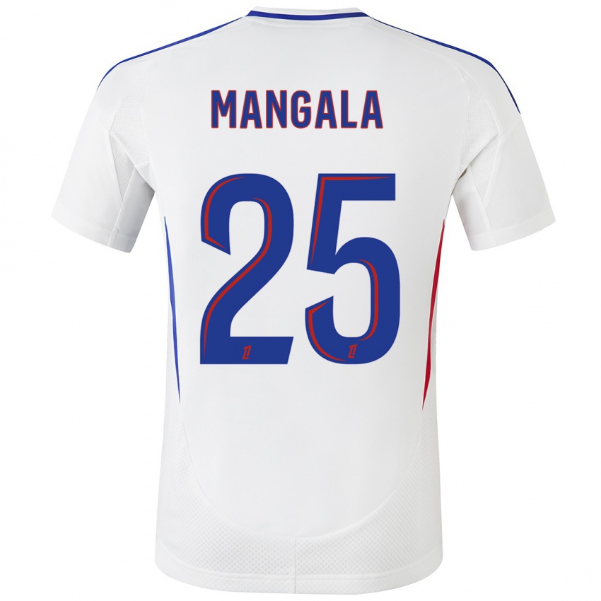 Uomo Maglia Orel Mangala #25 Bianco Blu Kit Gara Home 2024/25 Maglietta