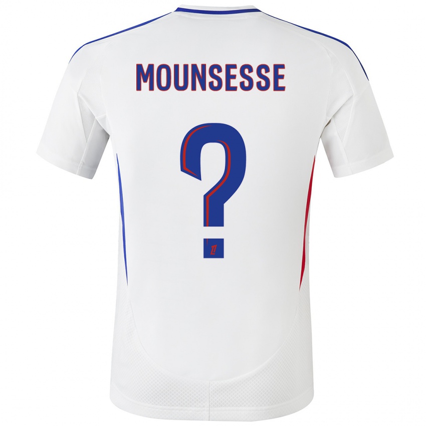 Uomo Maglia Jeremy Mounsesse #0 Bianco Blu Kit Gara Home 2024/25 Maglietta