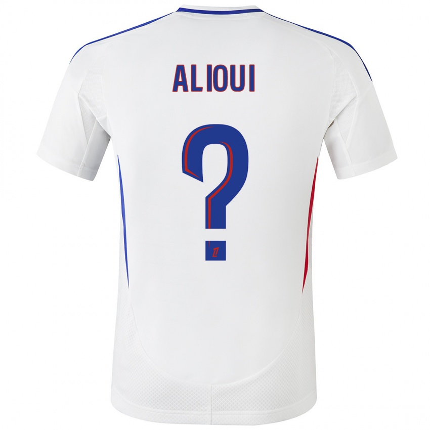 Uomo Maglia Adam Alioui #0 Bianco Blu Kit Gara Home 2024/25 Maglietta