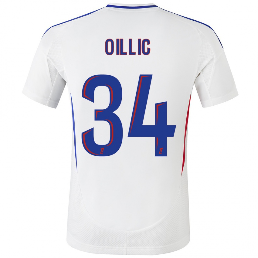 Uomo Maglia Laureen Oillic #34 Bianco Blu Kit Gara Home 2024/25 Maglietta