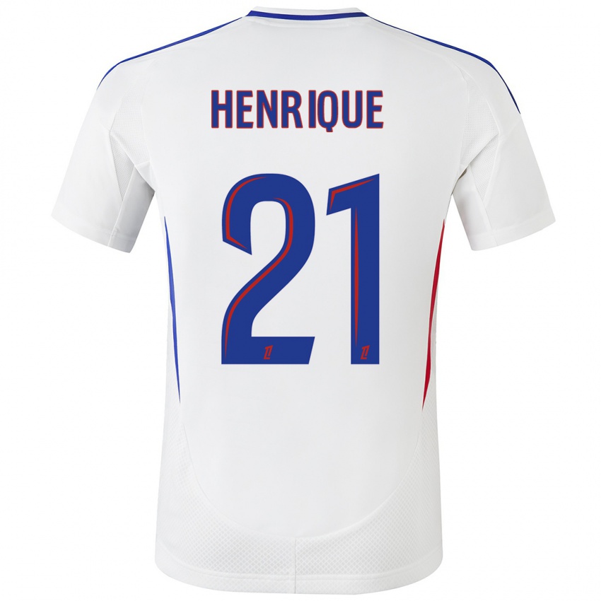 Uomo Maglia Henrique #21 Bianco Blu Kit Gara Home 2024/25 Maglietta