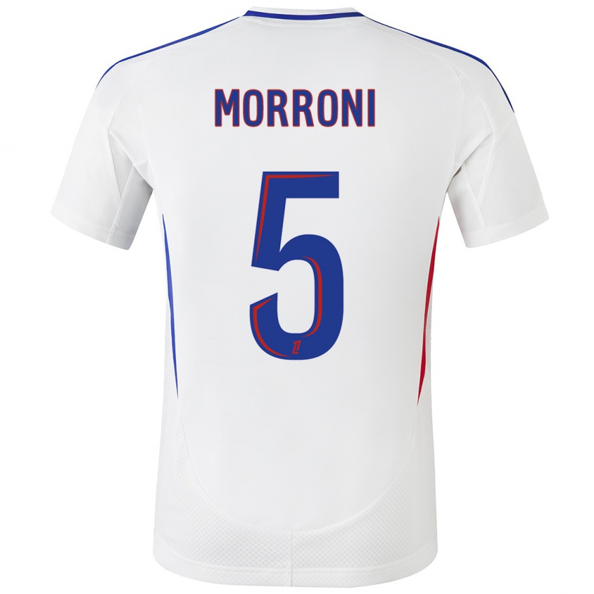 Uomo Maglia Perle Morroni #5 Bianco Blu Kit Gara Home 2024/25 Maglietta