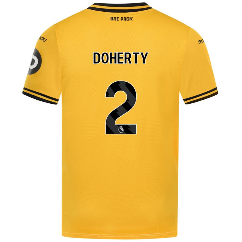 Uomo Maglia Matt Doherty #2 Giallo Kit Gara Home 2024/25 Maglietta