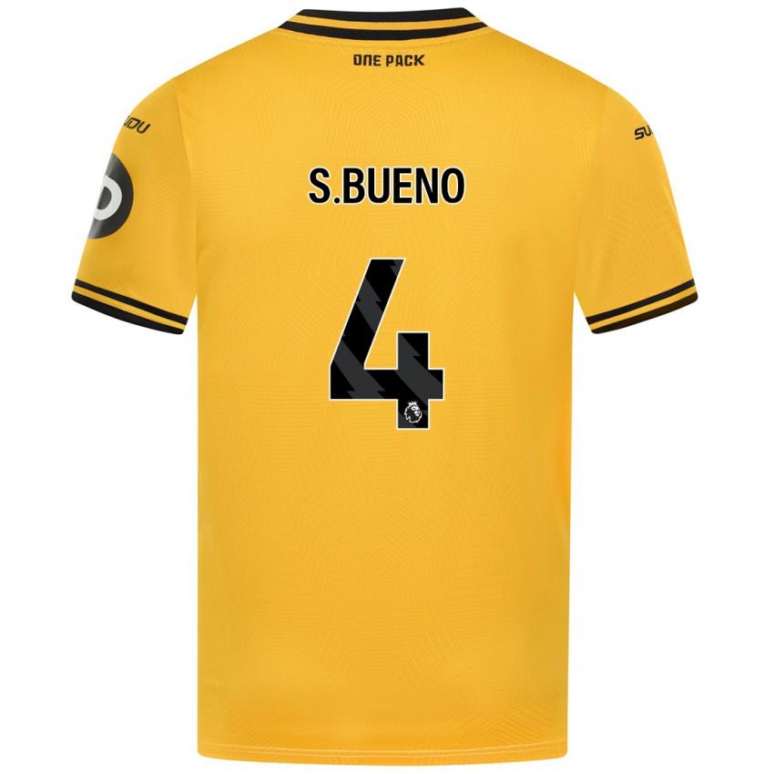 Uomo Maglia Santiago Bueno #4 Giallo Kit Gara Home 2024/25 Maglietta