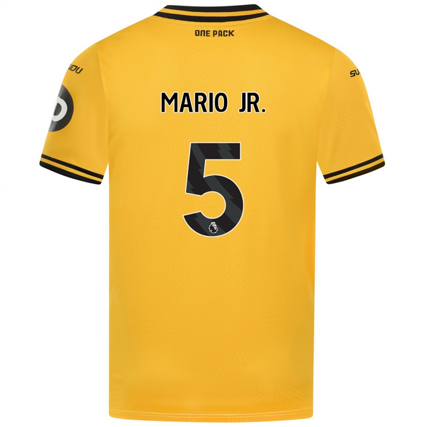 Uomo Maglia Mario Lemina #5 Giallo Kit Gara Home 2024/25 Maglietta