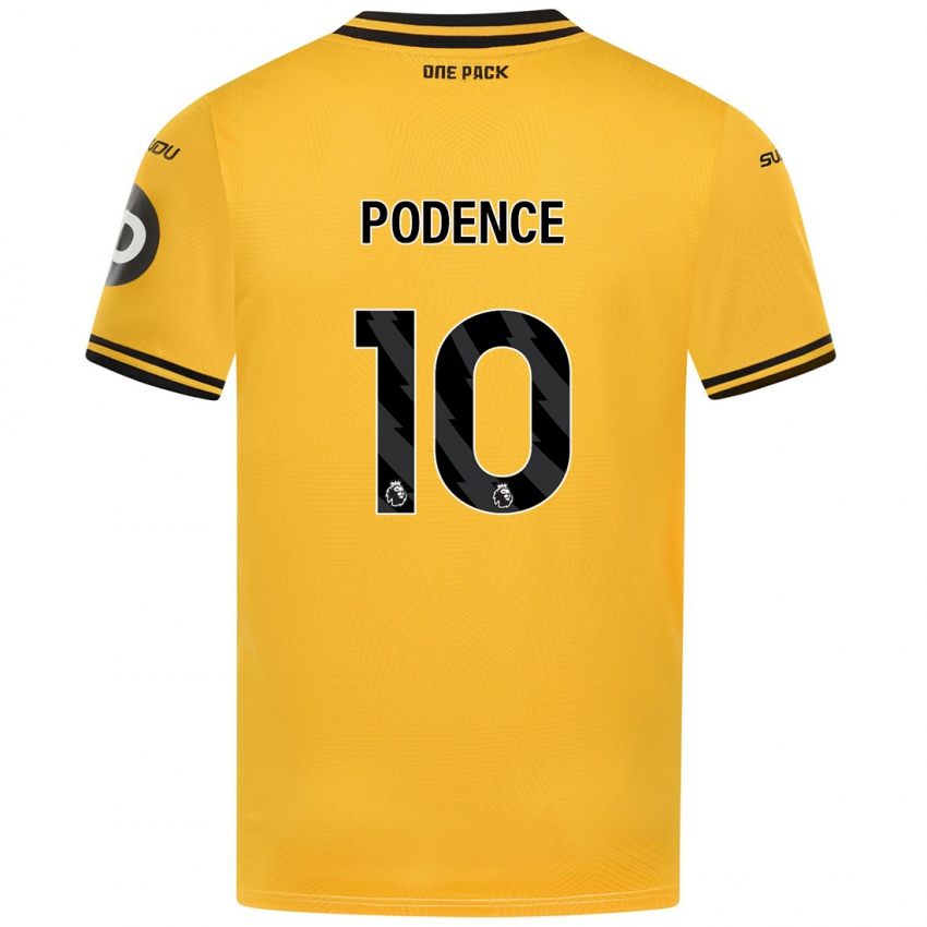 Uomo Maglia Daniel Podence #10 Giallo Kit Gara Home 2024/25 Maglietta