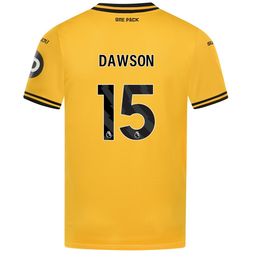 Uomo Maglia Craig Dawson #15 Giallo Kit Gara Home 2024/25 Maglietta