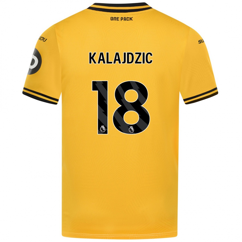 Uomo Maglia Sasa Kalajdzic #18 Giallo Kit Gara Home 2024/25 Maglietta