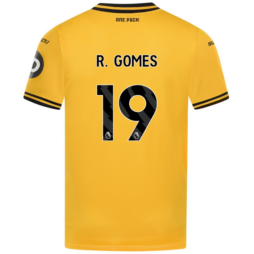 Uomo Maglia Rodrigo Gomes #19 Giallo Kit Gara Home 2024/25 Maglietta