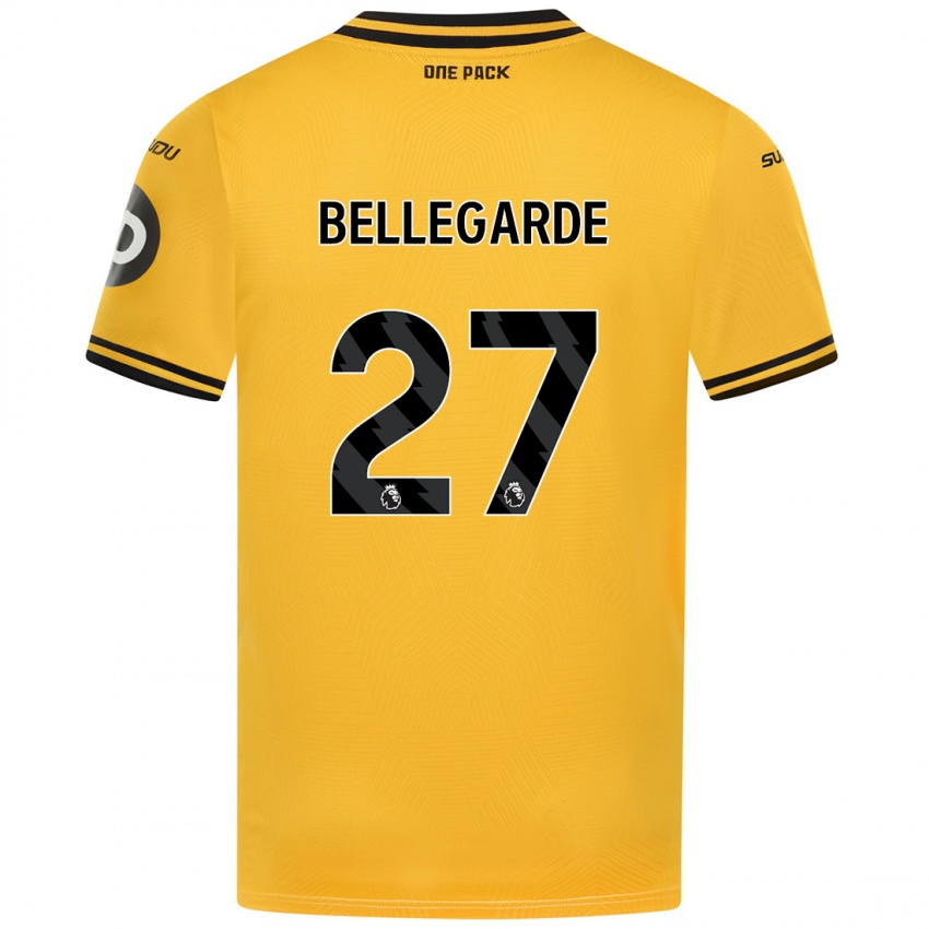 Uomo Maglia Jean-Ricner Bellegarde #27 Giallo Kit Gara Home 2024/25 Maglietta