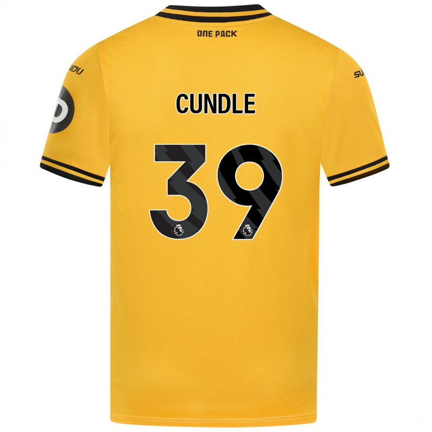 Uomo Maglia Luke Cundle #39 Giallo Kit Gara Home 2024/25 Maglietta