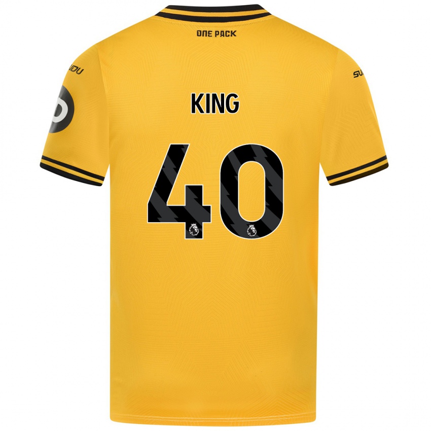 Uomo Maglia Tom King #40 Giallo Kit Gara Home 2024/25 Maglietta