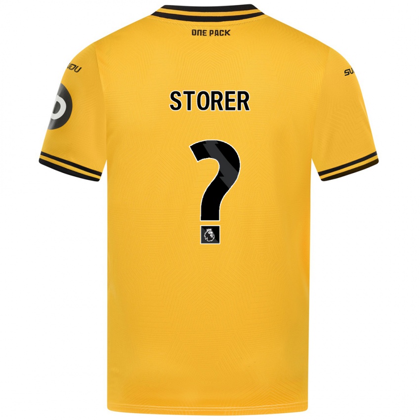 Uomo Maglia James Storer #0 Giallo Kit Gara Home 2024/25 Maglietta