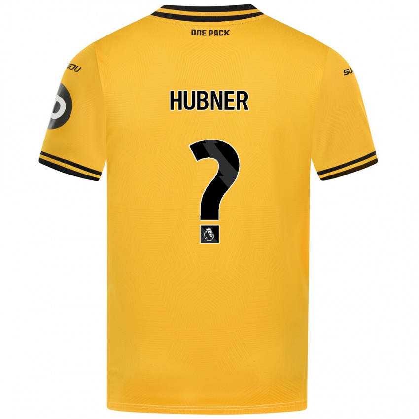 Uomo Maglia Justin Hubner #0 Giallo Kit Gara Home 2024/25 Maglietta