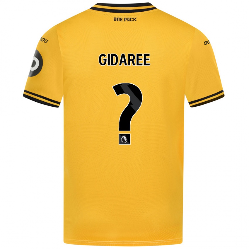 Uomo Maglia Josh Gidaree #0 Giallo Kit Gara Home 2024/25 Maglietta