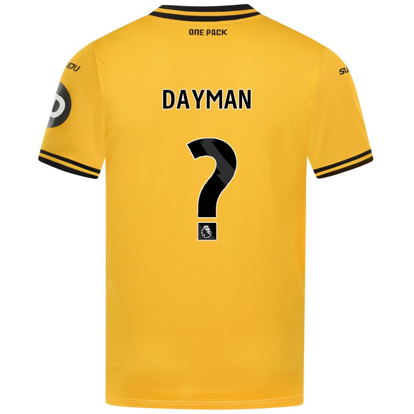 Uomo Maglia Myles Dayman #0 Giallo Kit Gara Home 2024/25 Maglietta