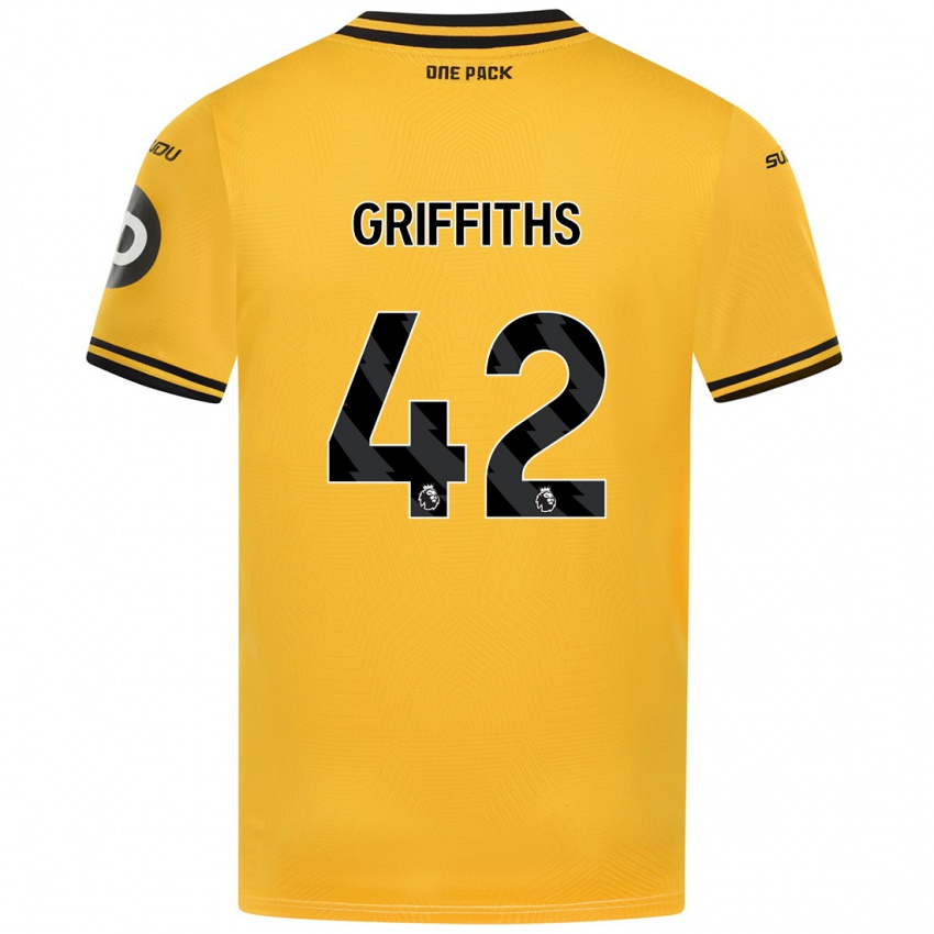 Uomo Maglia Harvey Griffiths #42 Giallo Kit Gara Home 2024/25 Maglietta