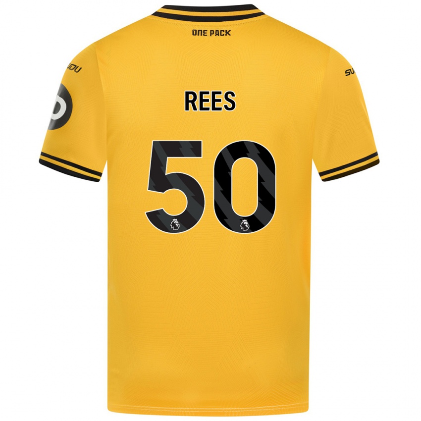 Uomo Maglia Mason Rees #50 Giallo Kit Gara Home 2024/25 Maglietta