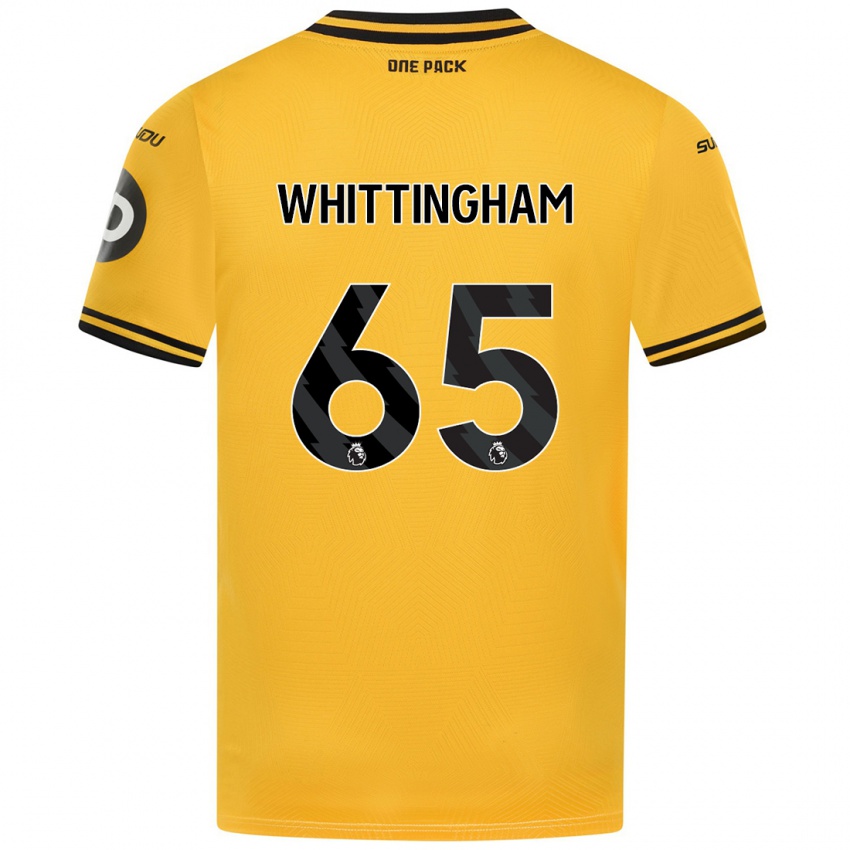 Uomo Maglia Matthew Whittingham #65 Giallo Kit Gara Home 2024/25 Maglietta