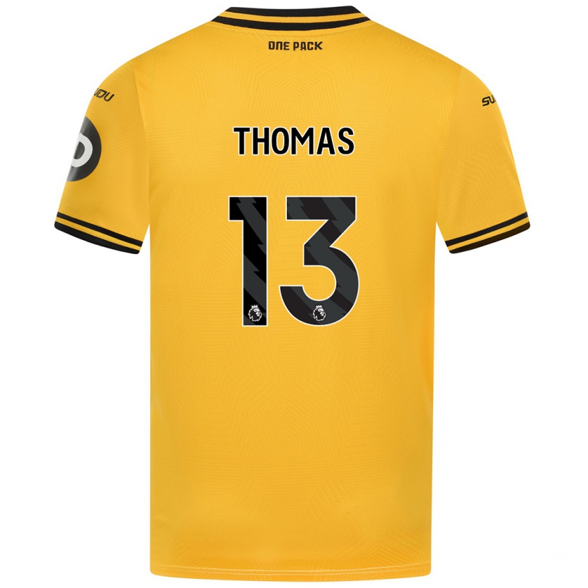 Uomo Maglia Bec Thomas #13 Giallo Kit Gara Home 2024/25 Maglietta