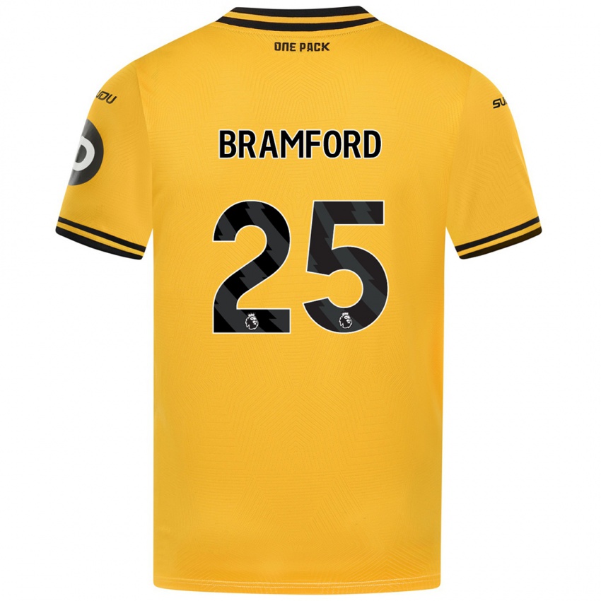 Uomo Maglia Sophie Bramford #25 Giallo Kit Gara Home 2024/25 Maglietta