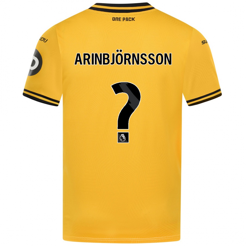 Uomo Maglia Pálmi Rafn Arinbjörnsson #0 Giallo Kit Gara Home 2024/25 Maglietta