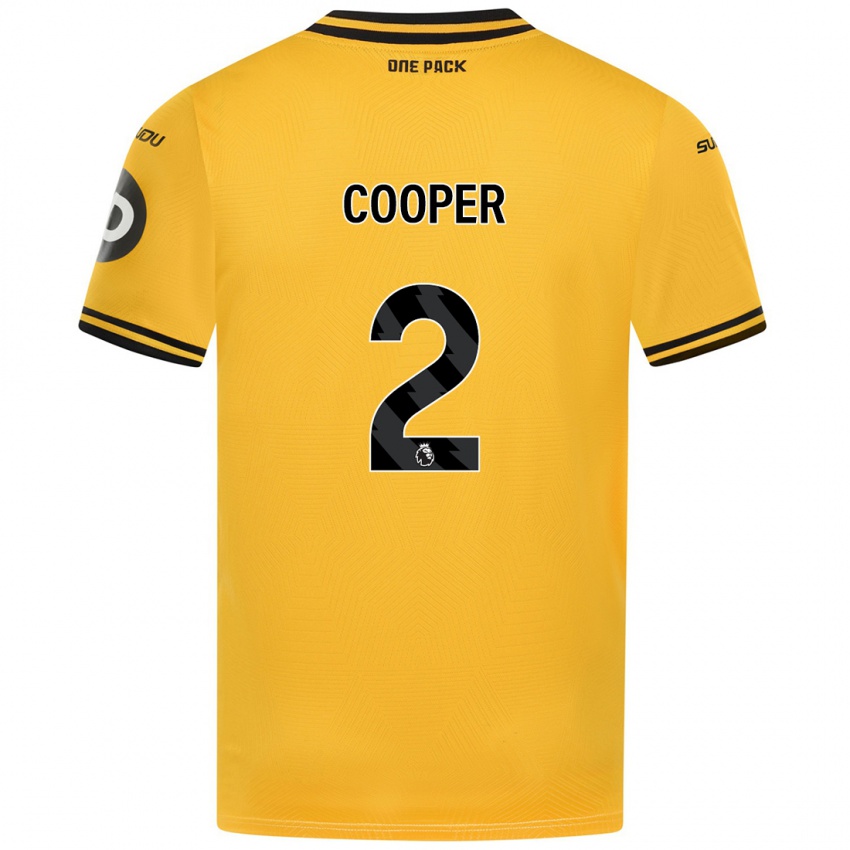 Uomo Maglia Laura Cooper #2 Giallo Kit Gara Home 2024/25 Maglietta