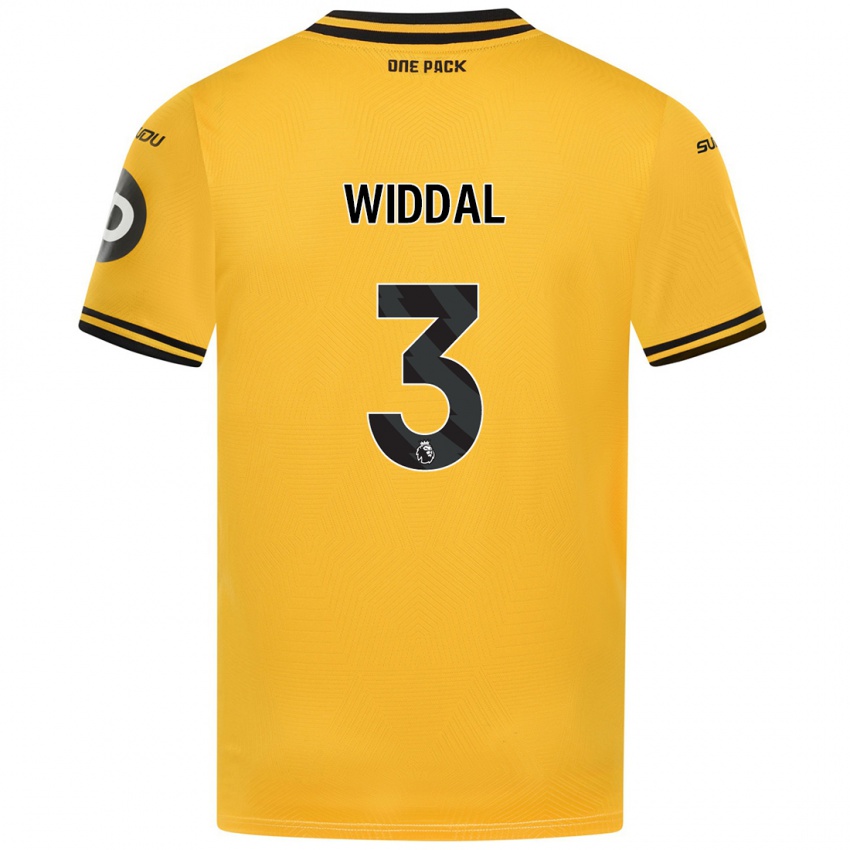 Uomo Maglia Natalie Widdal #3 Giallo Kit Gara Home 2024/25 Maglietta