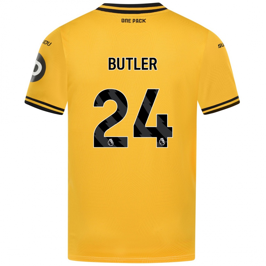 Uomo Maglia Elli Butler #24 Giallo Kit Gara Home 2024/25 Maglietta