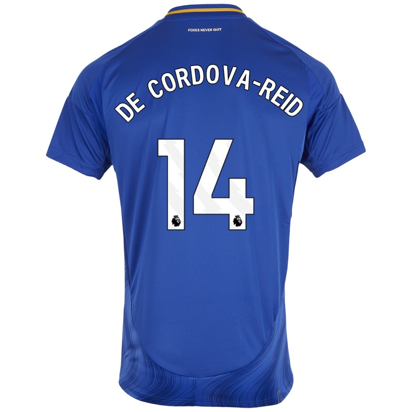 Uomo Maglia Bobby De Cordova-Reid #14 Blu Bianco Kit Gara Home 2024/25 Maglietta