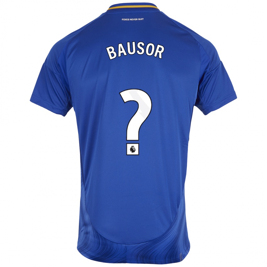 Uomo Maglia Stevie Bausor #0 Blu Bianco Kit Gara Home 2024/25 Maglietta