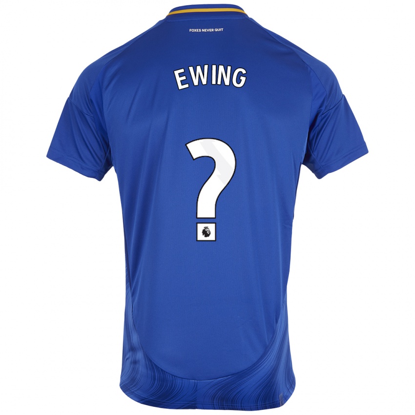 Uomo Maglia Oliver Ewing #0 Blu Bianco Kit Gara Home 2024/25 Maglietta