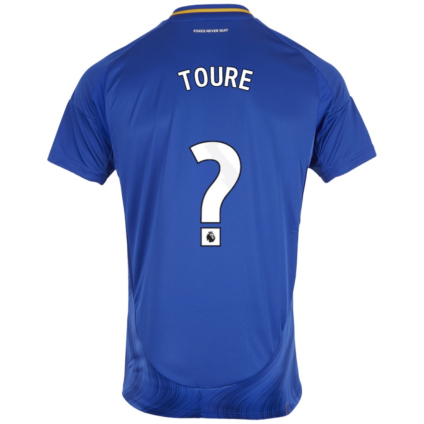 Uomo Maglia Yassine Toure #0 Blu Bianco Kit Gara Home 2024/25 Maglietta