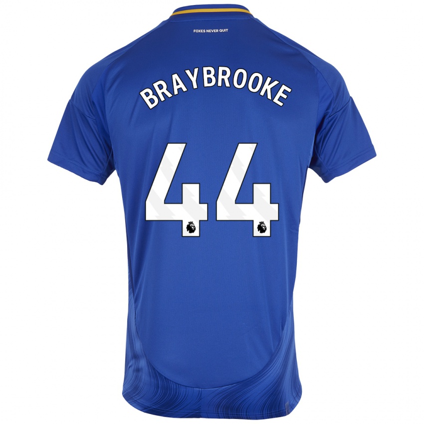 Uomo Maglia Sammy Braybrooke #44 Blu Bianco Kit Gara Home 2024/25 Maglietta