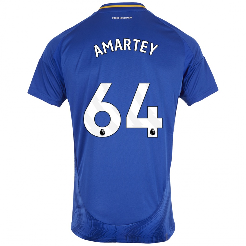 Uomo Maglia Bobby Amartey #64 Blu Bianco Kit Gara Home 2024/25 Maglietta